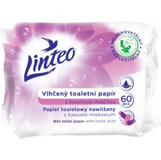 Toaletní papír LINTEO vlhčený s kyselinou mléčnou, 60 kusů/balení, 20 balení/karton
