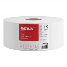 Toaletní papír Katrin Jumbo, Super bílý, 2vrstvý, celulóza, 130m, 12 rolí/balení