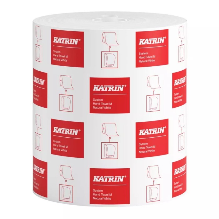 Papírový ručník v roli Katrin System M, 1vrstvý, bílý, 6 rolí/ balení Papírový ručník v roli Katrin System M, 1vrstvý, bílý, 6 rolí/ balení