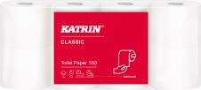 12555-Toaletní papír Katrin Classic 3vrstvý, bílá, 160 útržků,16 ks/bal